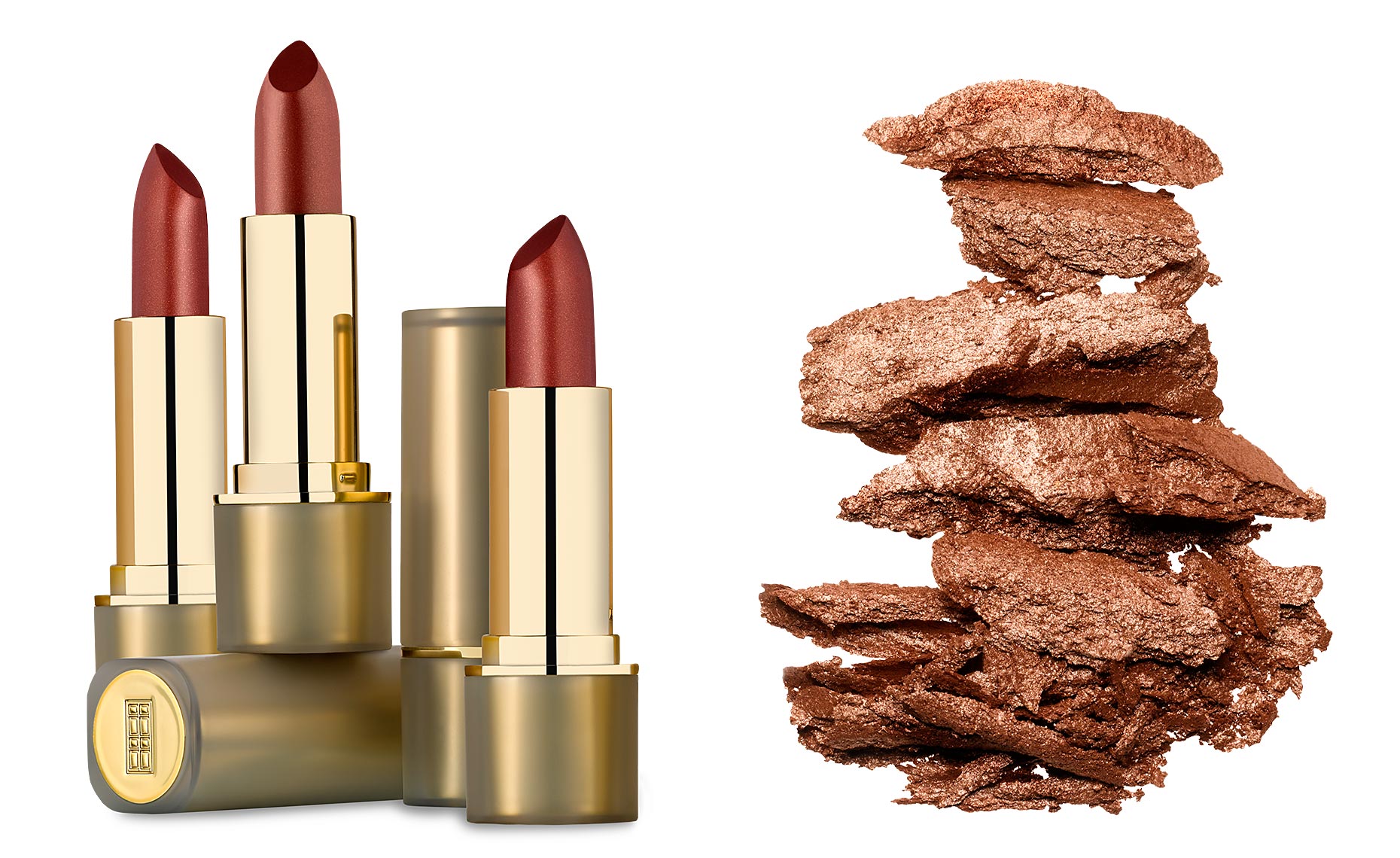 Elizabeth Arden lipsticks and bronzing powder