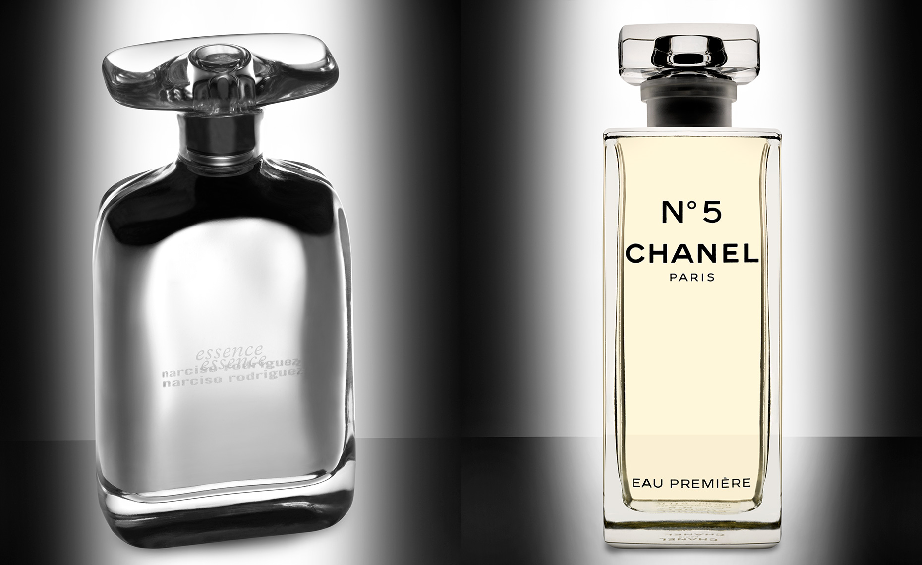 Narciso Rodriguez Essence and Chanel No. 5 Eau Premiere fragrances