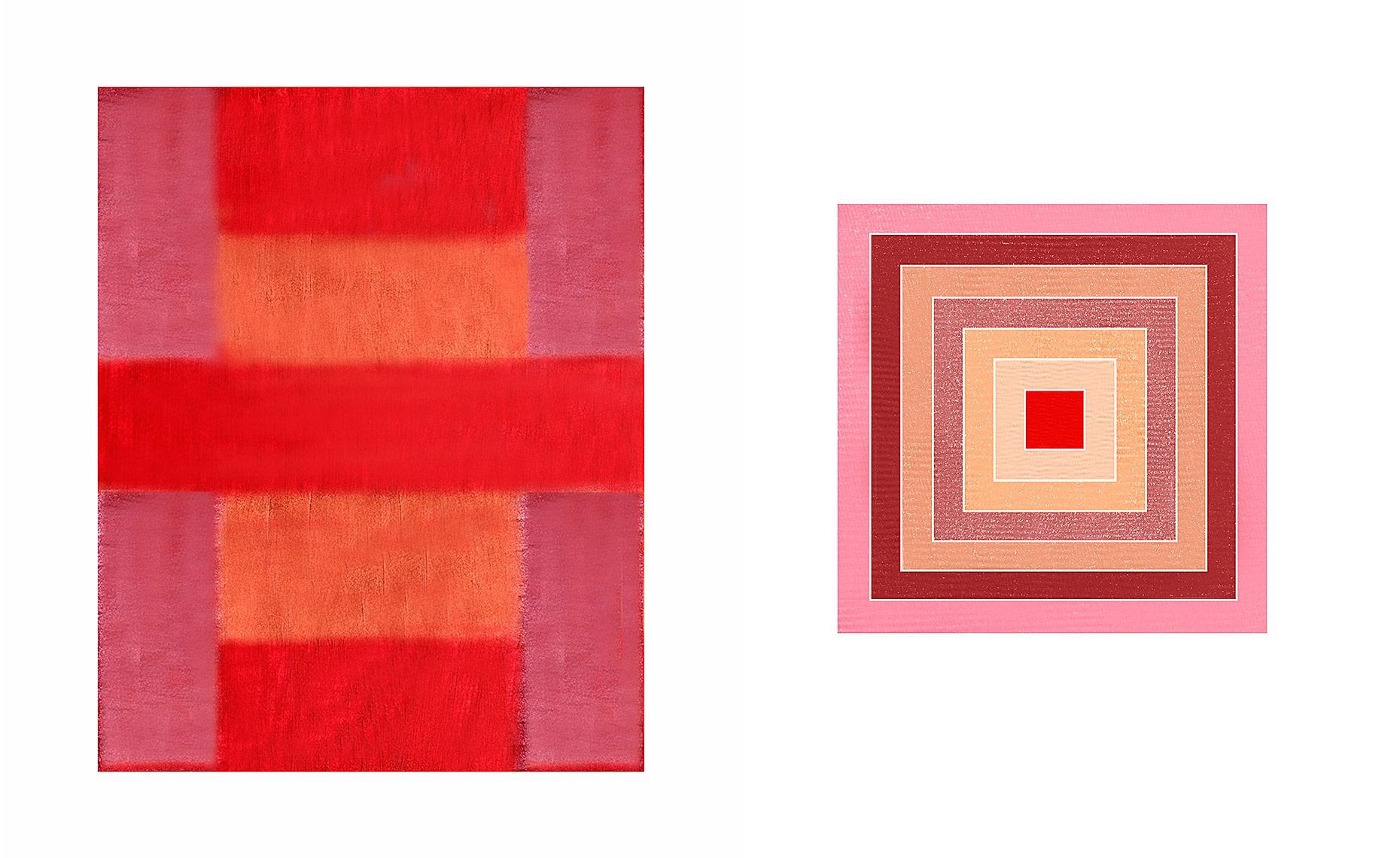 Estee Lauder lipstick after Ad Reinhardt, NARS blush after Frank Stella